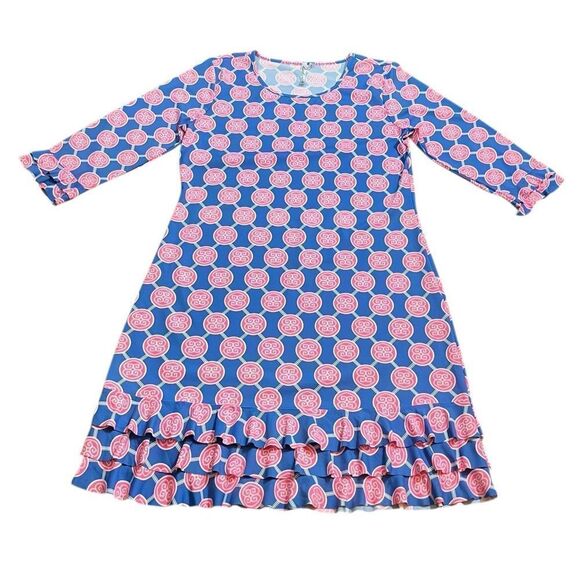 Lulu-B Pink and Blue Casual Dress with 3/4 Sleeves, Size S, NWT - Picture 1 of 6
